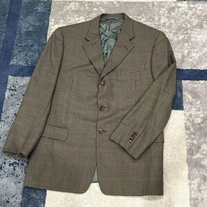 Hickey Freeman Boardroom Men's 43R Wool Blazer Brown Houndstooth Jacket Coat